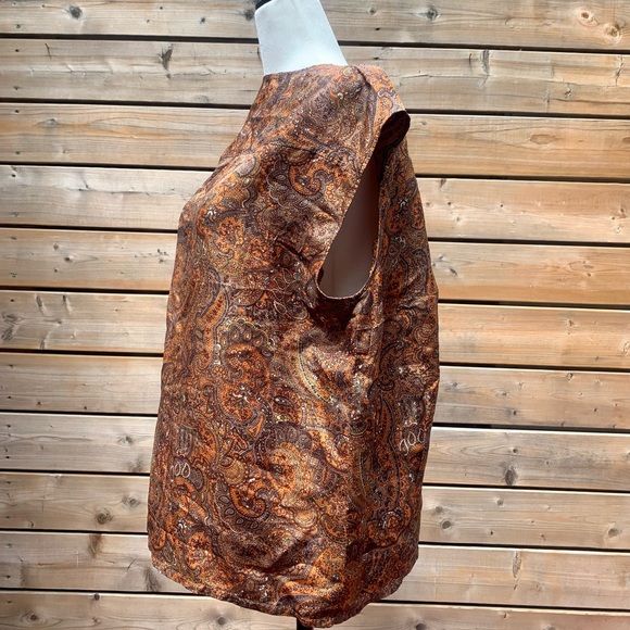 Silky vintage top with paisley pattern - Picture 1 of 6